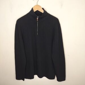 Impermeable Platinum Cashmere Sweater Quarter Zip Academia